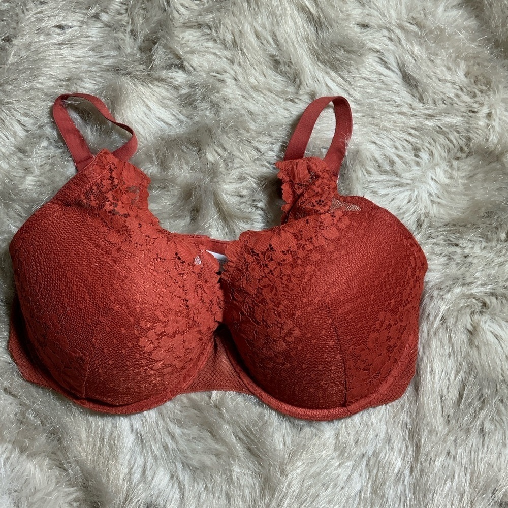 Auden Lace Bra in Rich Red